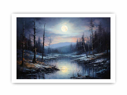 Moonlight landscape Painting for bedroom