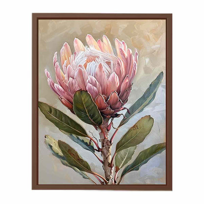 Protea Flowers painting Canvas Art Print