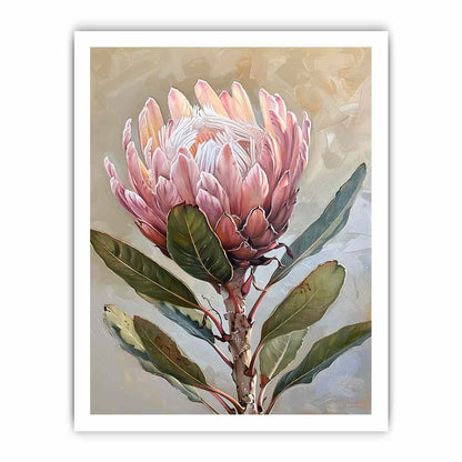 Protea Flowers painting Canvas Art Print