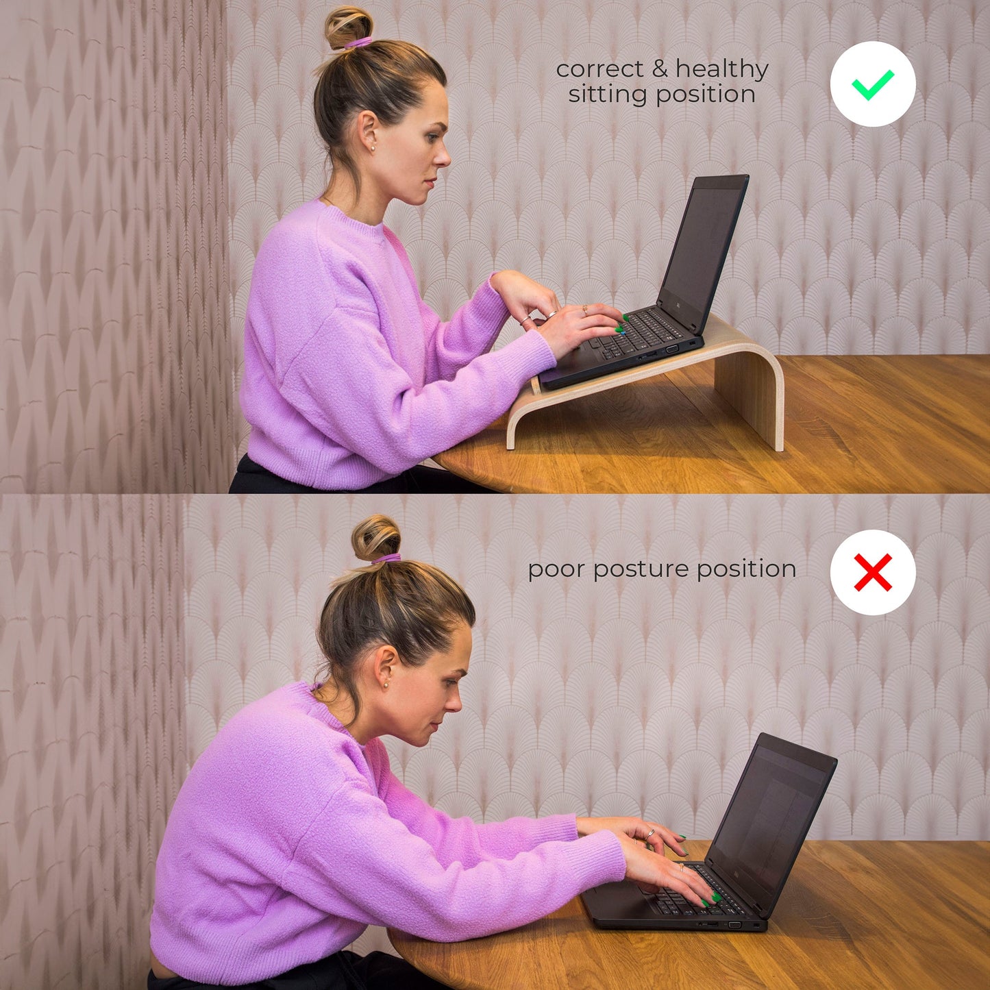 Wooden Laptop Stand with Ventilation